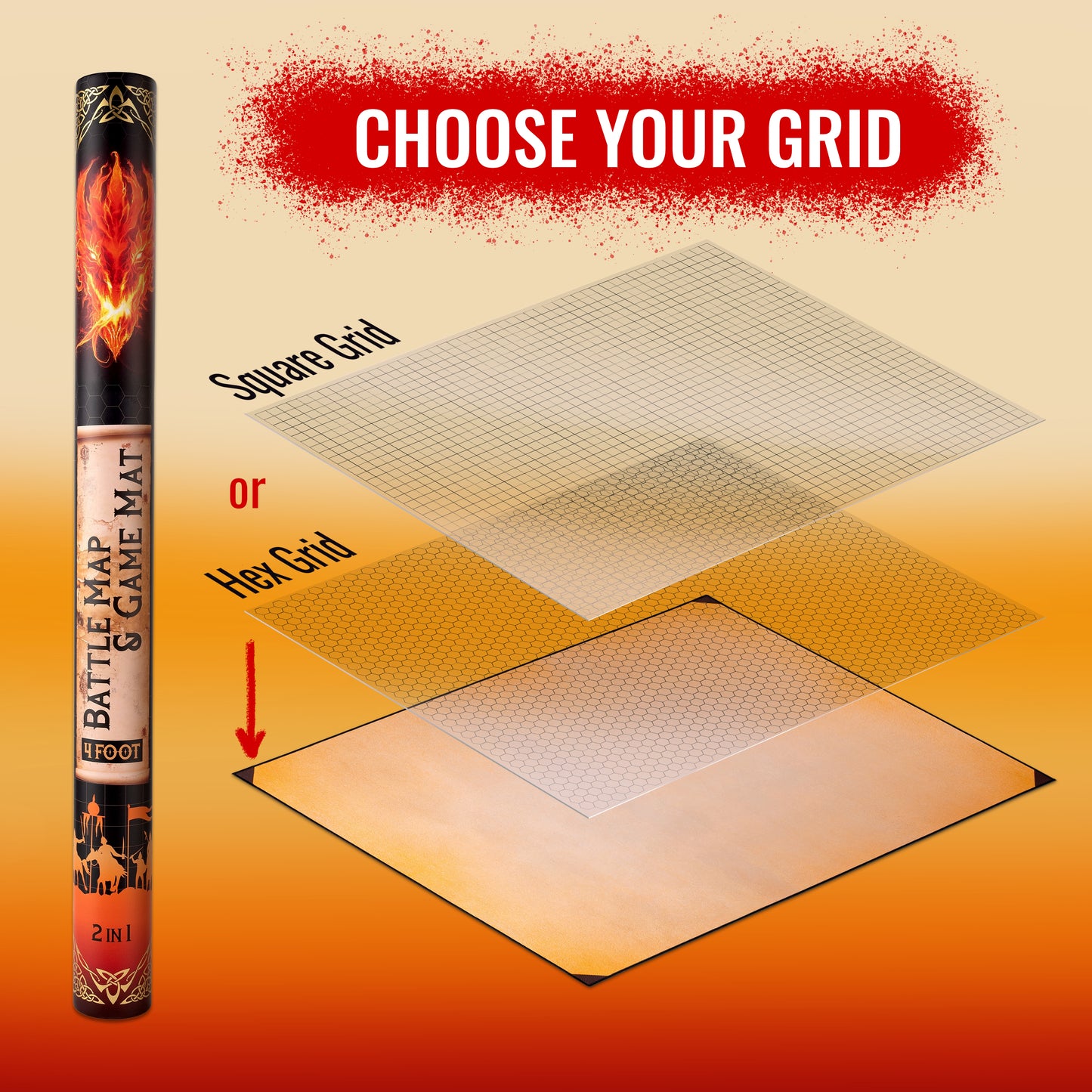4 Foot DnD Battle Map & Game Mat