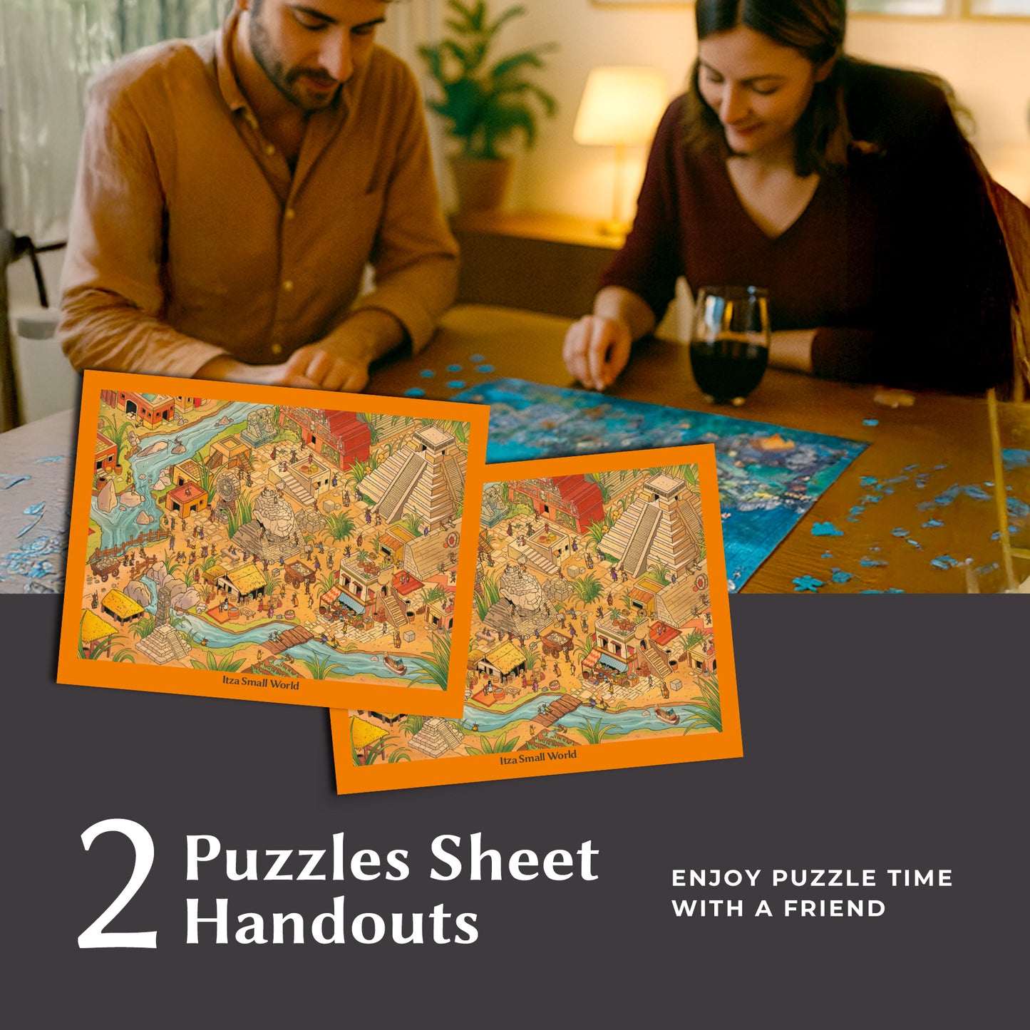 1000 Piece Jigsaw Puzzle Collection – Box Shows One Scene, Puzzle Reveals Another | Time Warp Puzzles Series Two 5 Puzzle Bundle