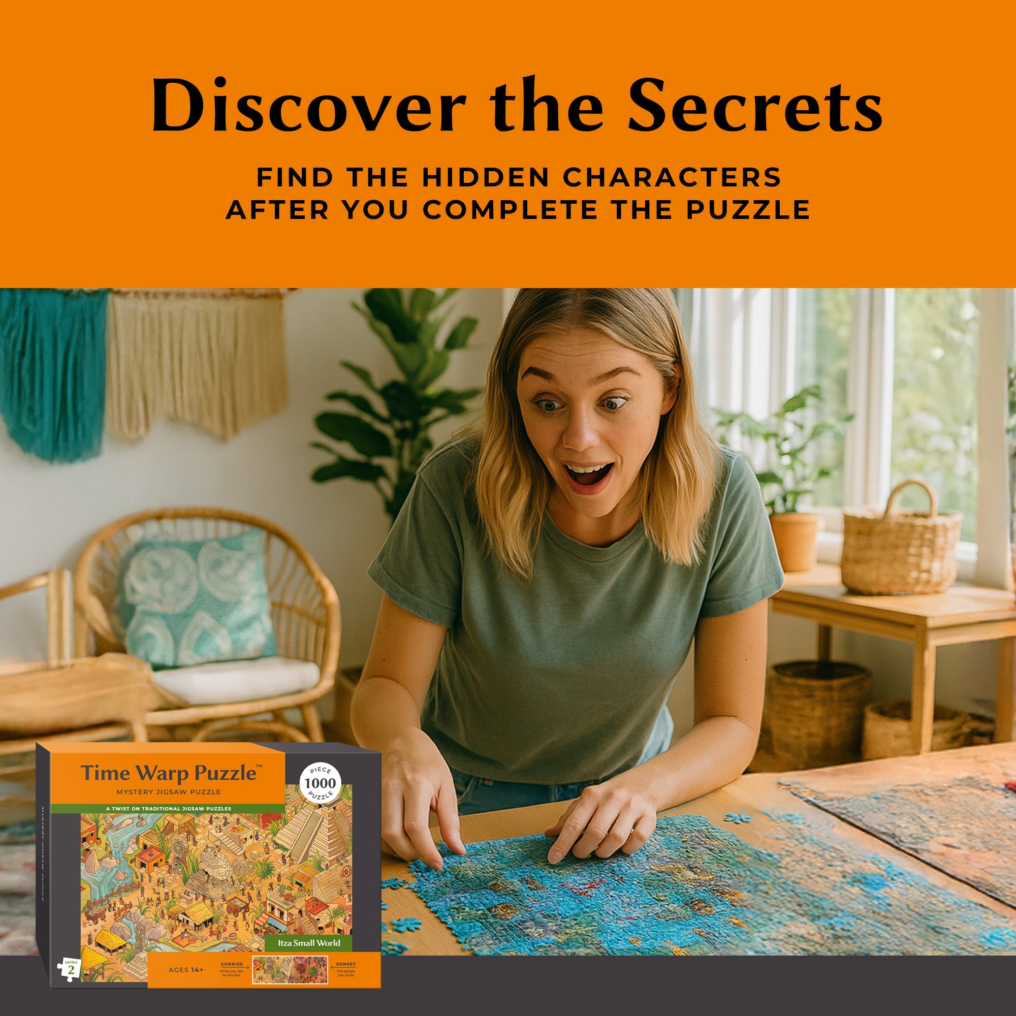 1000 Piece Jigsaw Puzzle – Box Shows Sunrise, Puzzle Reveals