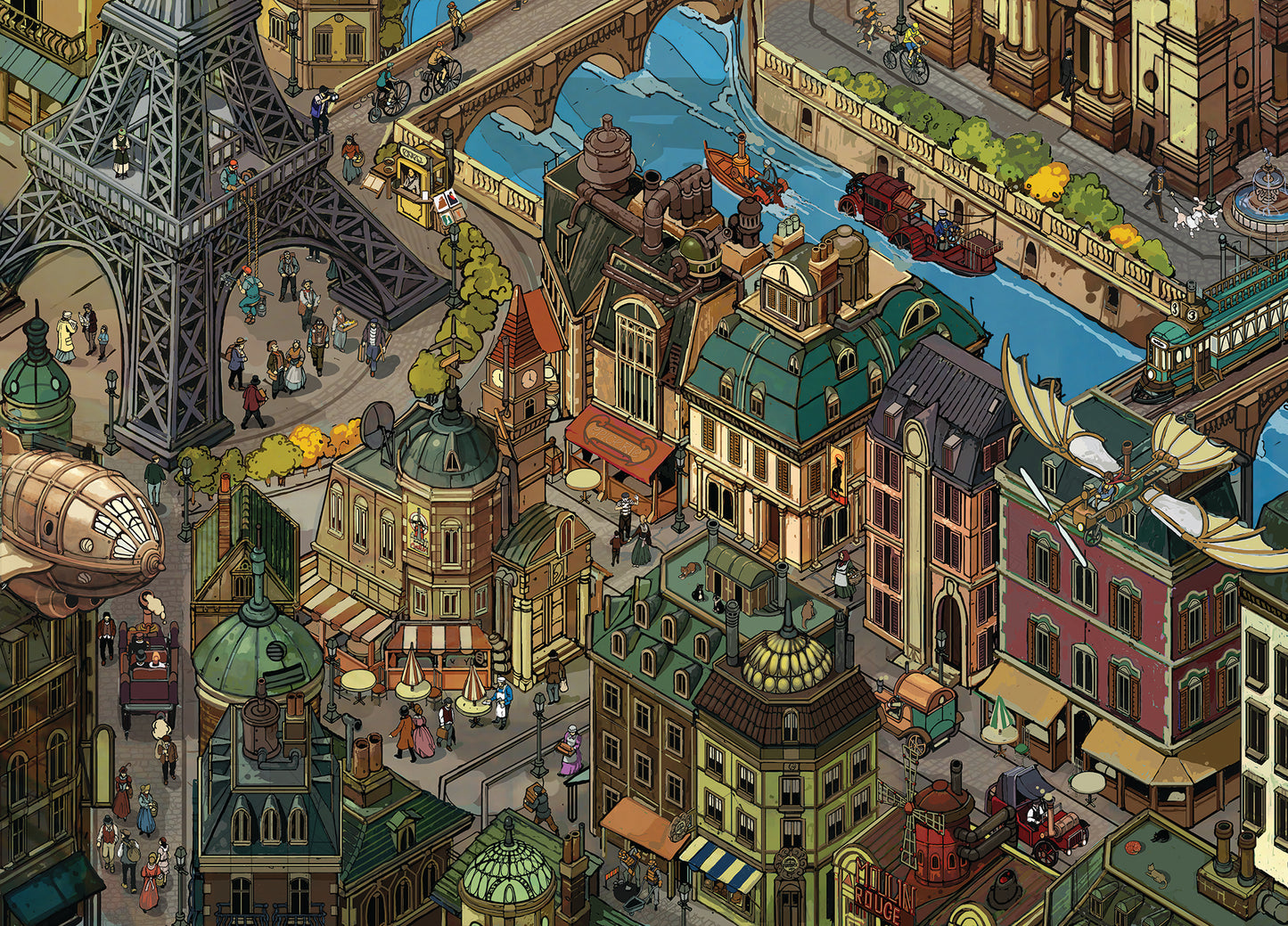 1000 Piece Jigsaw Puzzle Collection – Box Shows One Scene, Puzzle Reveals Another | Time Warp Puzzles Series Two 5 Puzzle Bundle