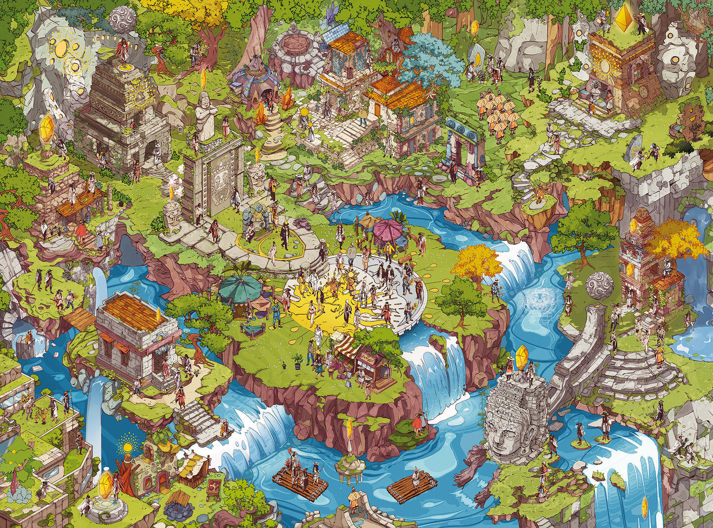 1000 Piece Jigsaw Puzzle Collection – Box Shows One Scene, Puzzle Reveals Another | Time Warp Puzzles Series One 5 Puzzle Bundle