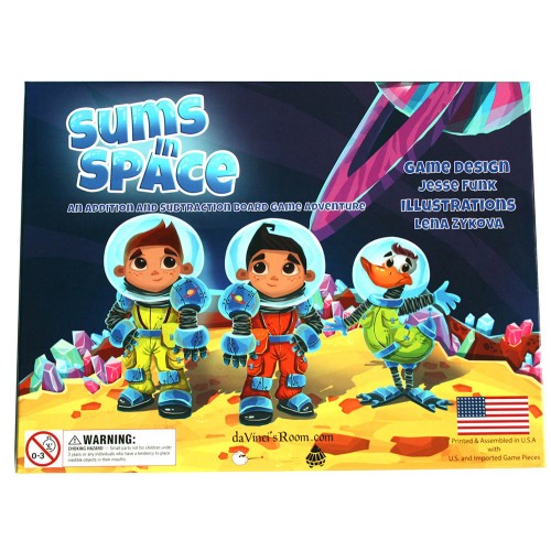 Sums in Space - An Addition and Subtraction Math Board Game for Kids